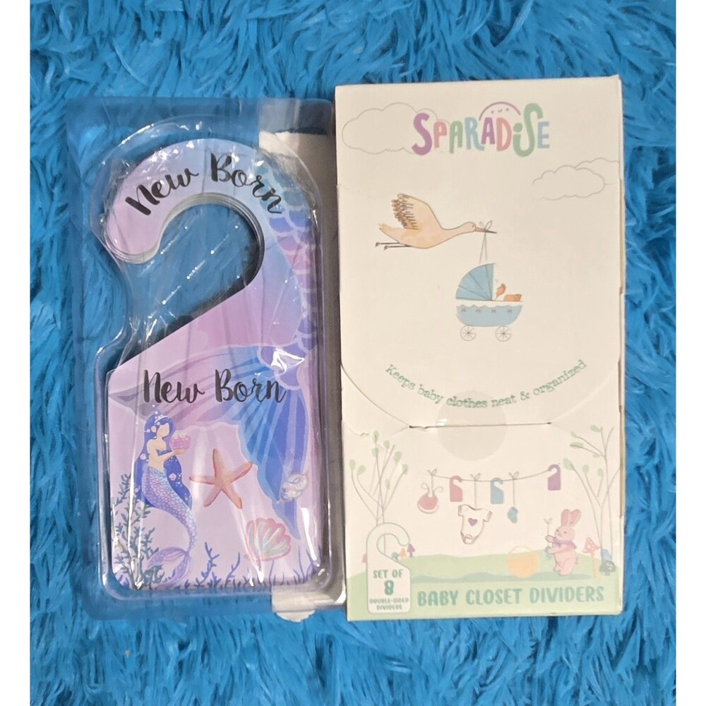 Infant Closet Hanging Sized Dividers Ocean Theme 8pc Set Newborn- 24+ Months - Picture 3 of 4